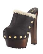 Leather Studded Platform
