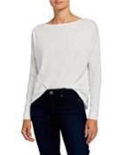 Easy Boat-neck Long-sleeve Cotton Top