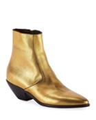 West Metallic Zip Booties