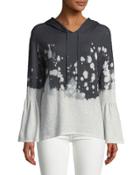 Dip-dyed Bell-sleeve Hoodie