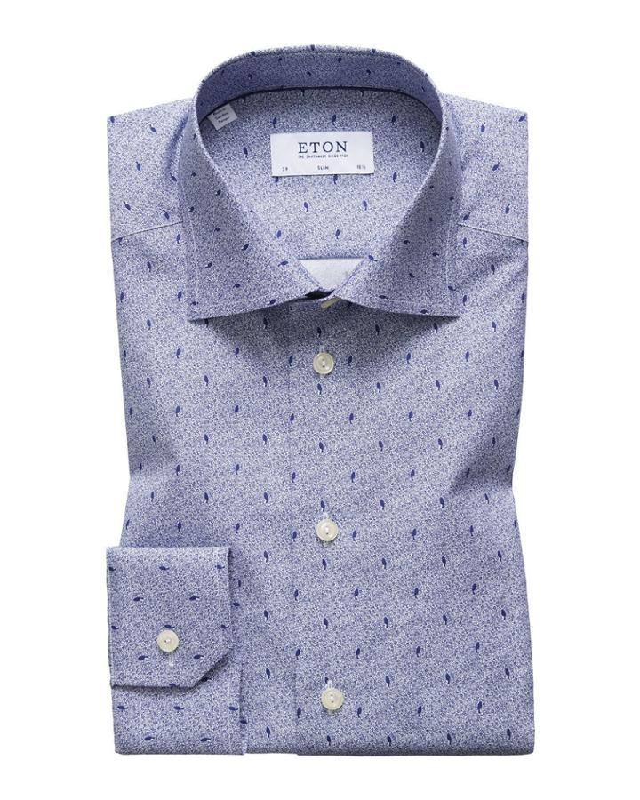 Men's Slim Fit Neat Print Dress