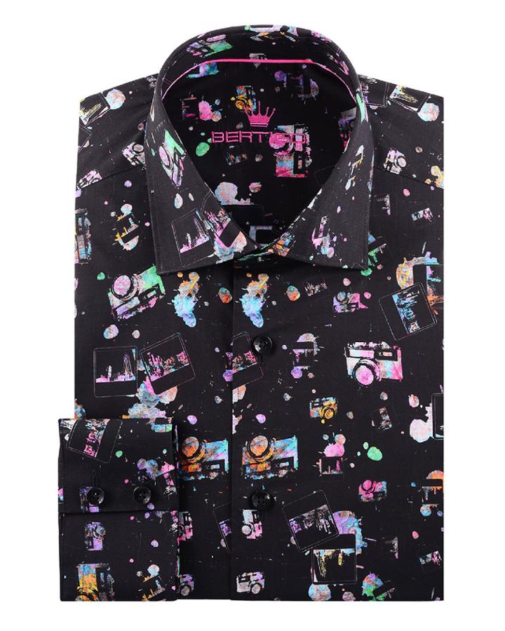 Men's Martis Multicolor Cameras Poplin