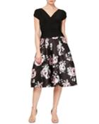 Ruched Floral Party Dress