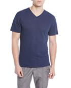 Men's Heathered Linen/cotton V-neck T-shirt