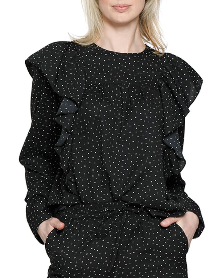 Sheena Polka-dot Ruffle Top