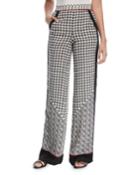 Scarf-print Wide-leg