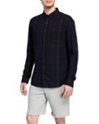 Men's Linen-blend Plaid