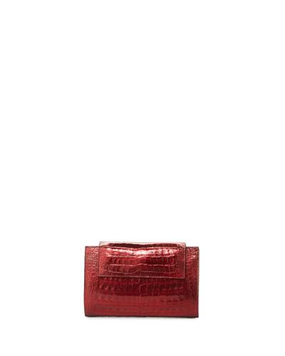 Flap Crocodile Clutch Bag