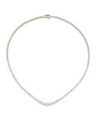 14k White Gold Illusion-set Diamond Necklace,