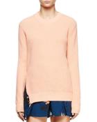 Long-sleeve Cross-back Ribbed