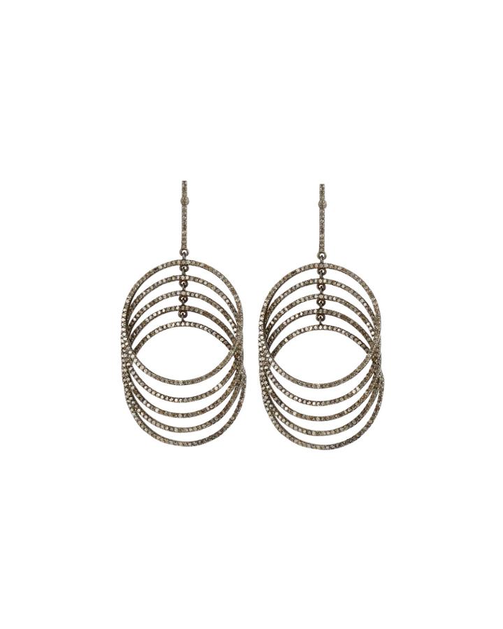Tiered Multi-hoop Drop Earrings