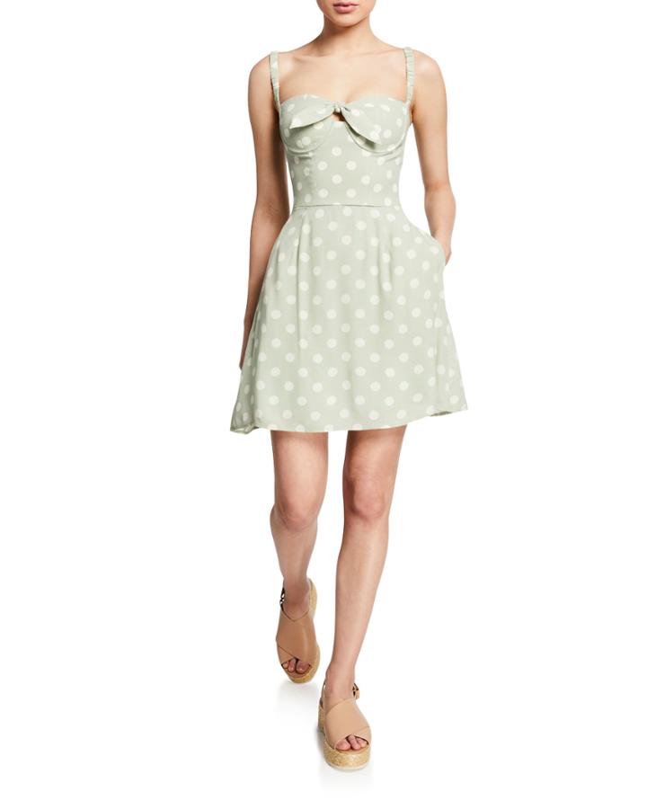 Gabby Polka Dot Sweetheart Neckline