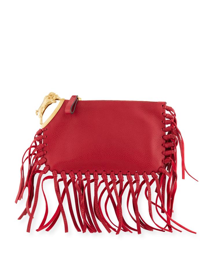 Zodiac Fringe Clutch Bag,