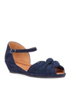 Lily Knot Suede Wedge