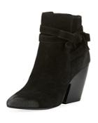 Jax Suede Knotted Ankle Bootie