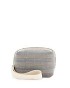 Monili Striped Cube Wristlet Bag, Gray