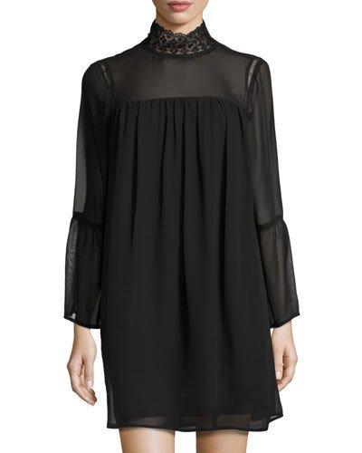 Semisheer-yoke Chiffon