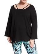 Long-sleeve Cutout Pullover Sweater,