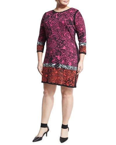 Star Flower Printed Tunic Dress, Multi,