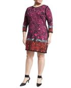 Star Flower Printed Tunic Dress, Multi,