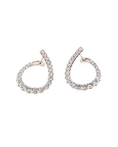 Love Journey 14k Diamond Loop Earrings,