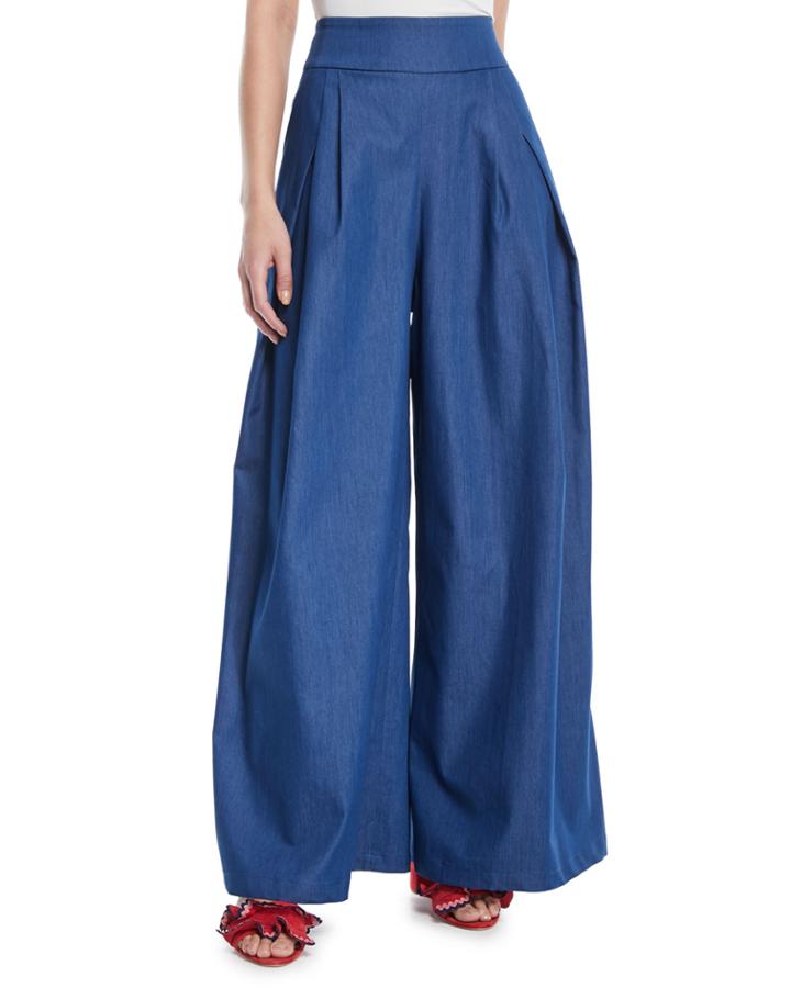 Wide-leg Denim Pants
