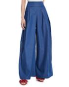 Wide-leg Denim Pants