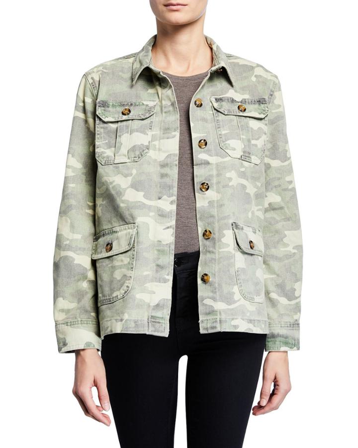 Tori Camo Button-down Utility Jacket