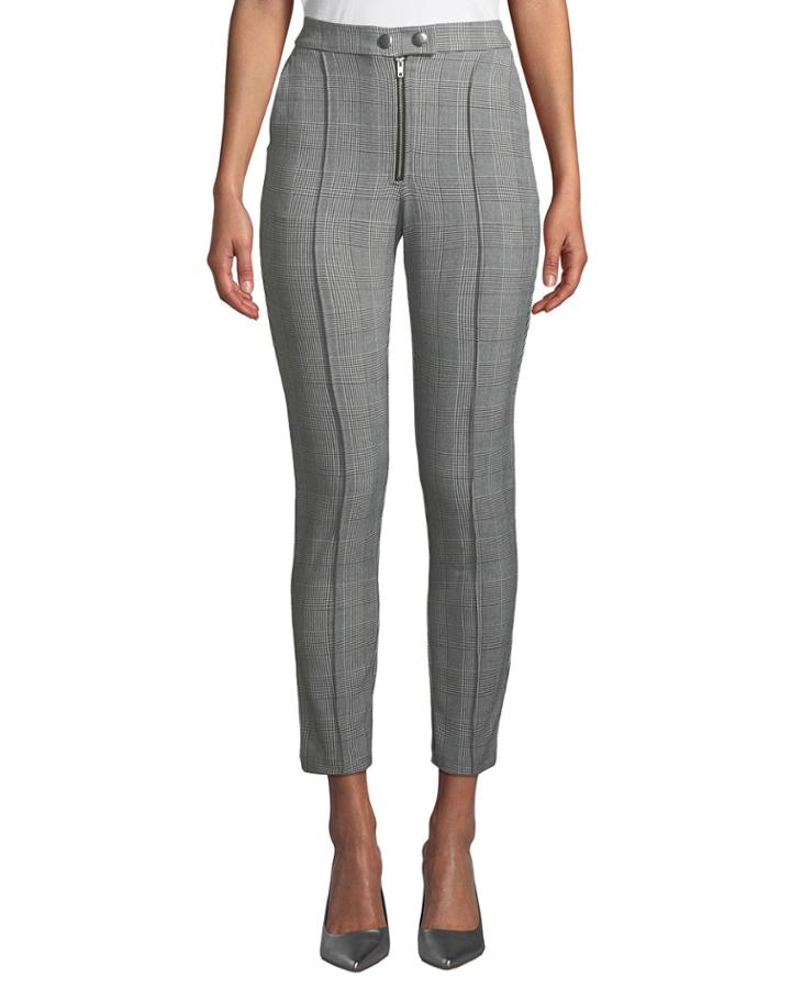 Check Tapered Ankle Trousers