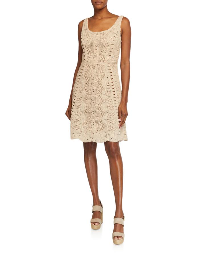Sasha Crochet Scallop Hem Dress