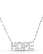 Cubic Zirconia Hope Pendant Necklace