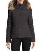 Tess 4-way Stretch Jacket W/ Faux-fur Hood