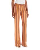 Blanket Striped Flare Trousers