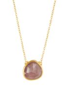 One-of-a-kind 24k Pink Sapphire Pendant Necklace