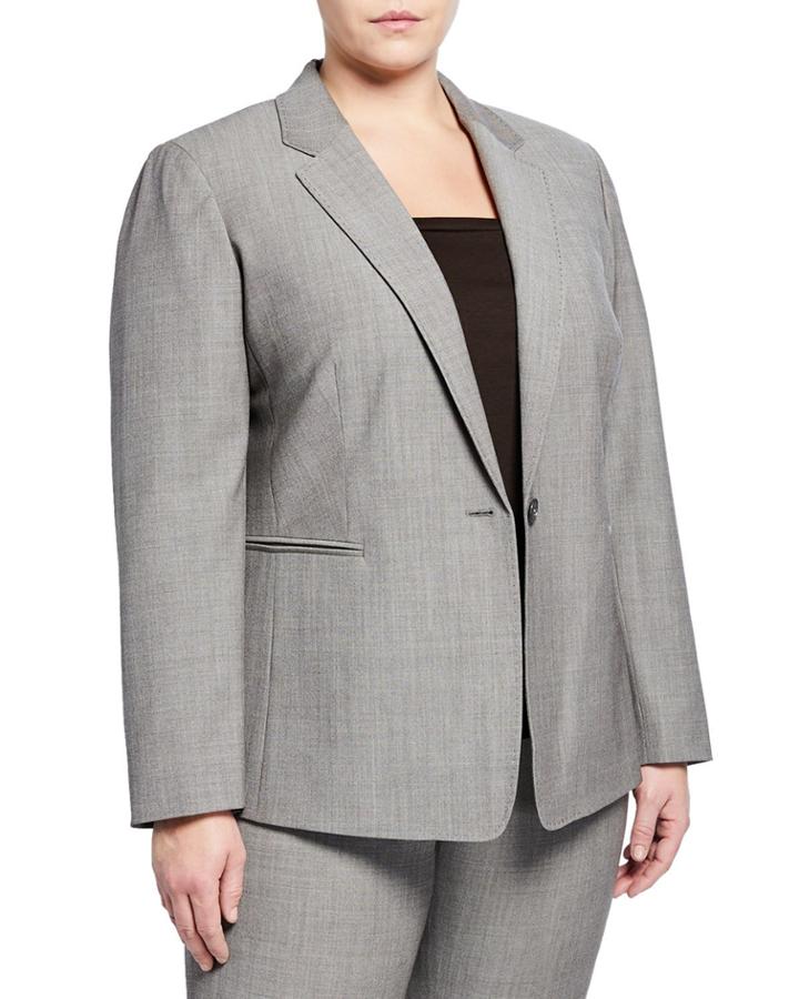 Lyndon Stitched Button-front Blazer,