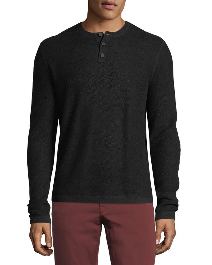 Cashmere-cotton Henley