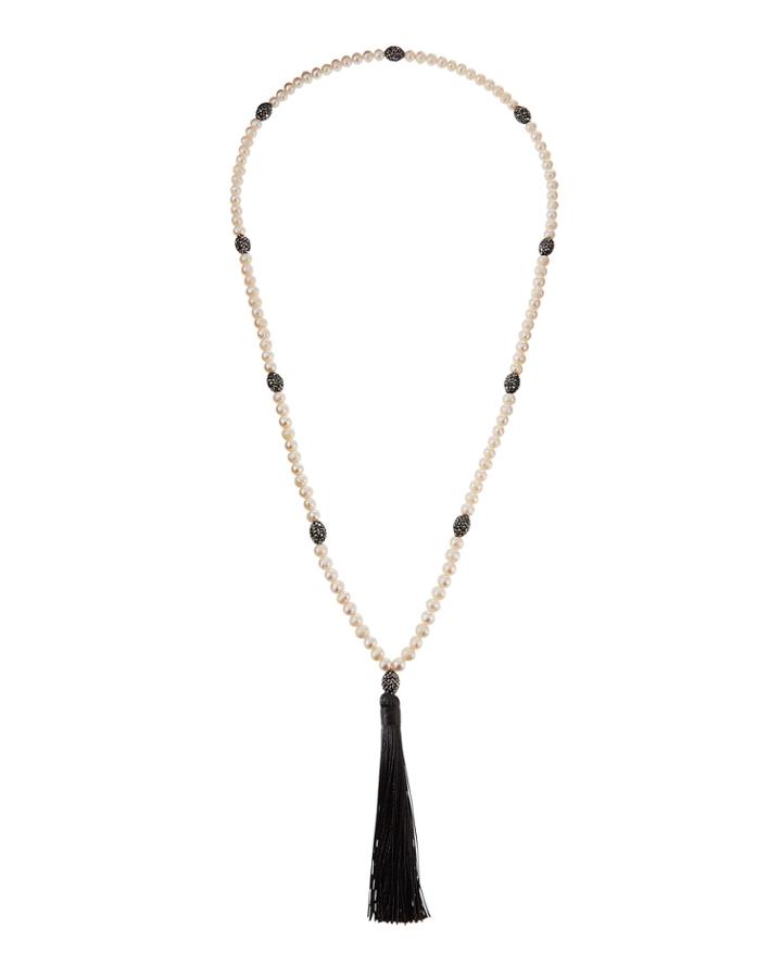 Tassel And Pearl Necklace