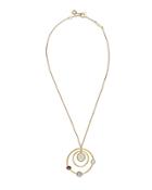 18k Jaipur Semiprecious Circular Pendant Necklace