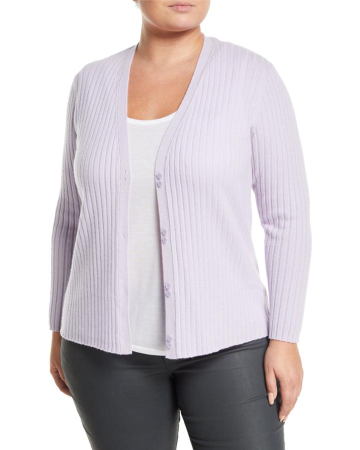 Cashmere Chain-trimmed Ribbed Cardigan,