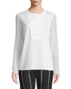 Round-neck Shirt With Plastron
