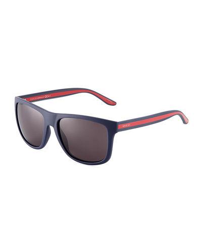 Square Acetate Sunglasses With Web