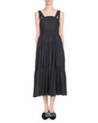 Sleeveless Tiered Poplin