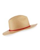 Classic Packable Straw Fedora Hat