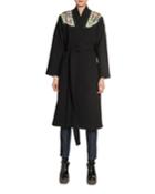 Silk Print Wool Felt Coat