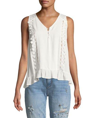 Emma Appliqu&eacute;-front Tank Top