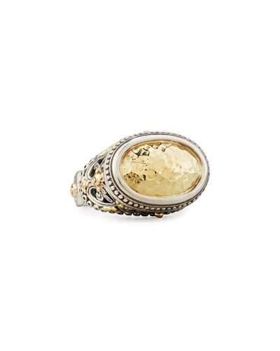 Color Classics Hammered Oval Statement Ring,