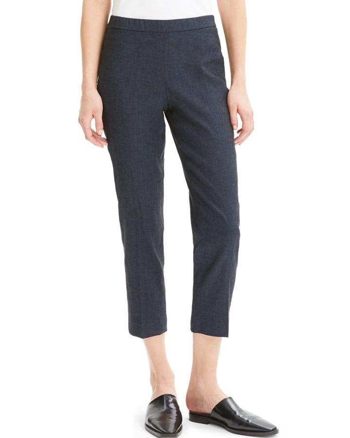 Eco Sharkskin Basic Pull-on Crop Pants