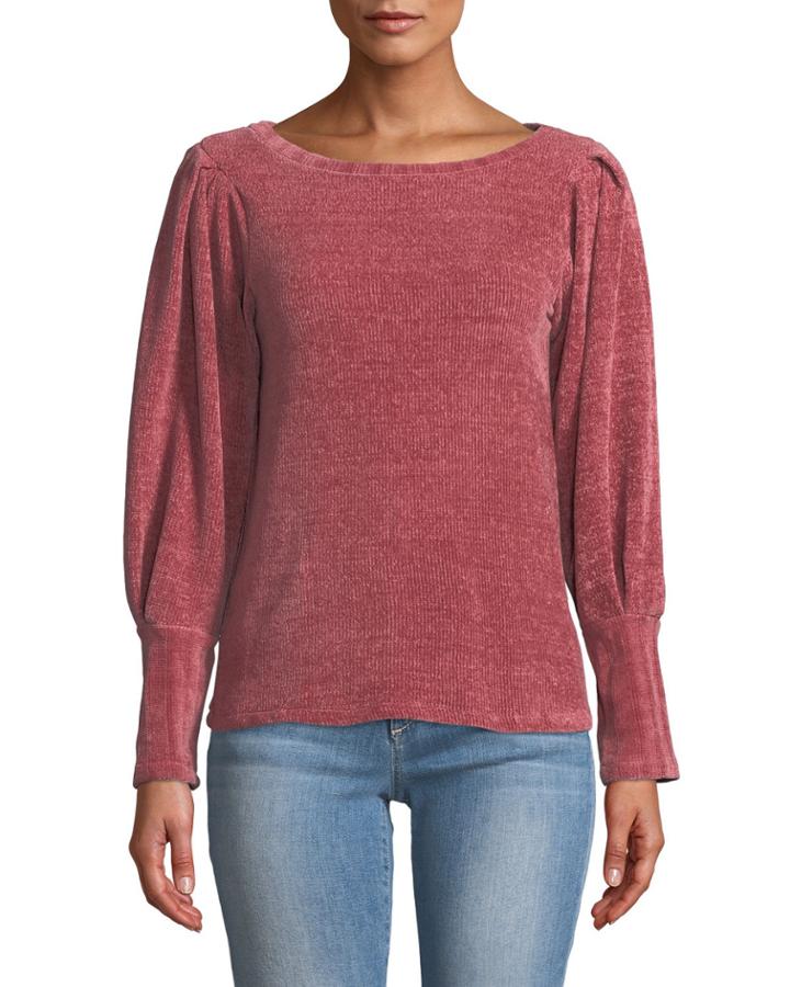 Chenille Puff-sleeve