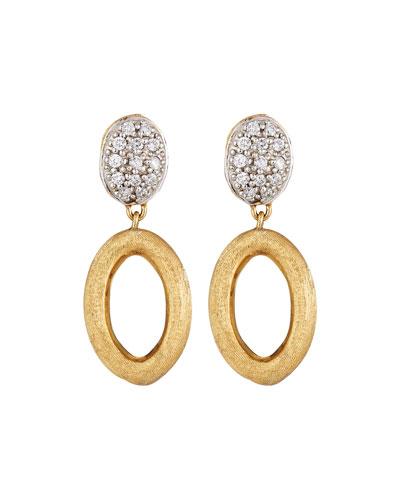 Siviglia 18k Link Diamond Drop Earrings