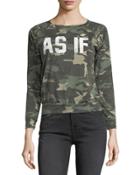 As If Long-sleeve Camouflage Tee